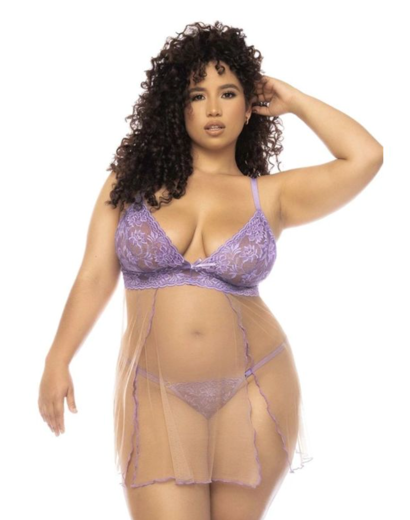 Lace and Transparent babydoll set